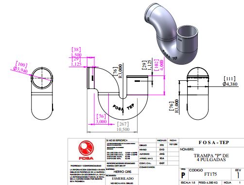 TUBERÍA Y CONEXIÓN SANITARIA Fo.Fo :: fosa